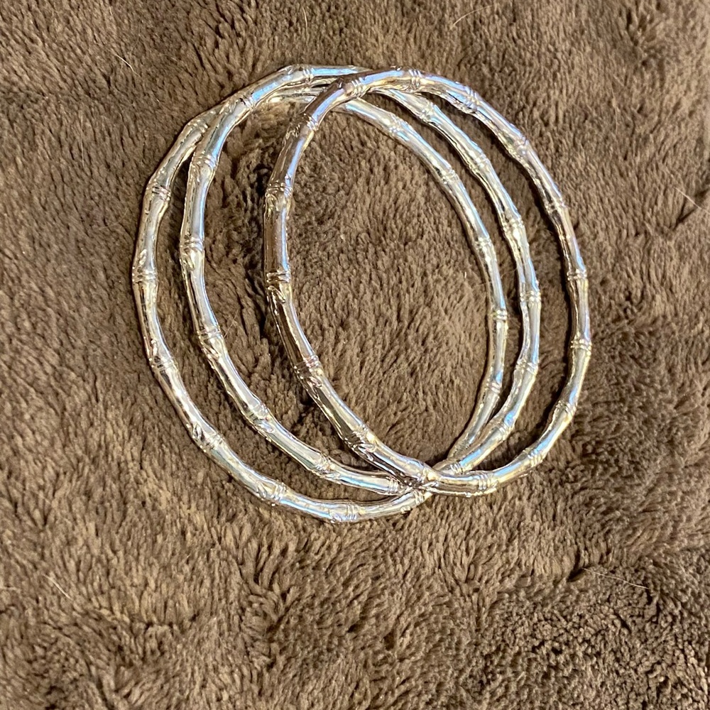 Elegant Silver Bangle Set